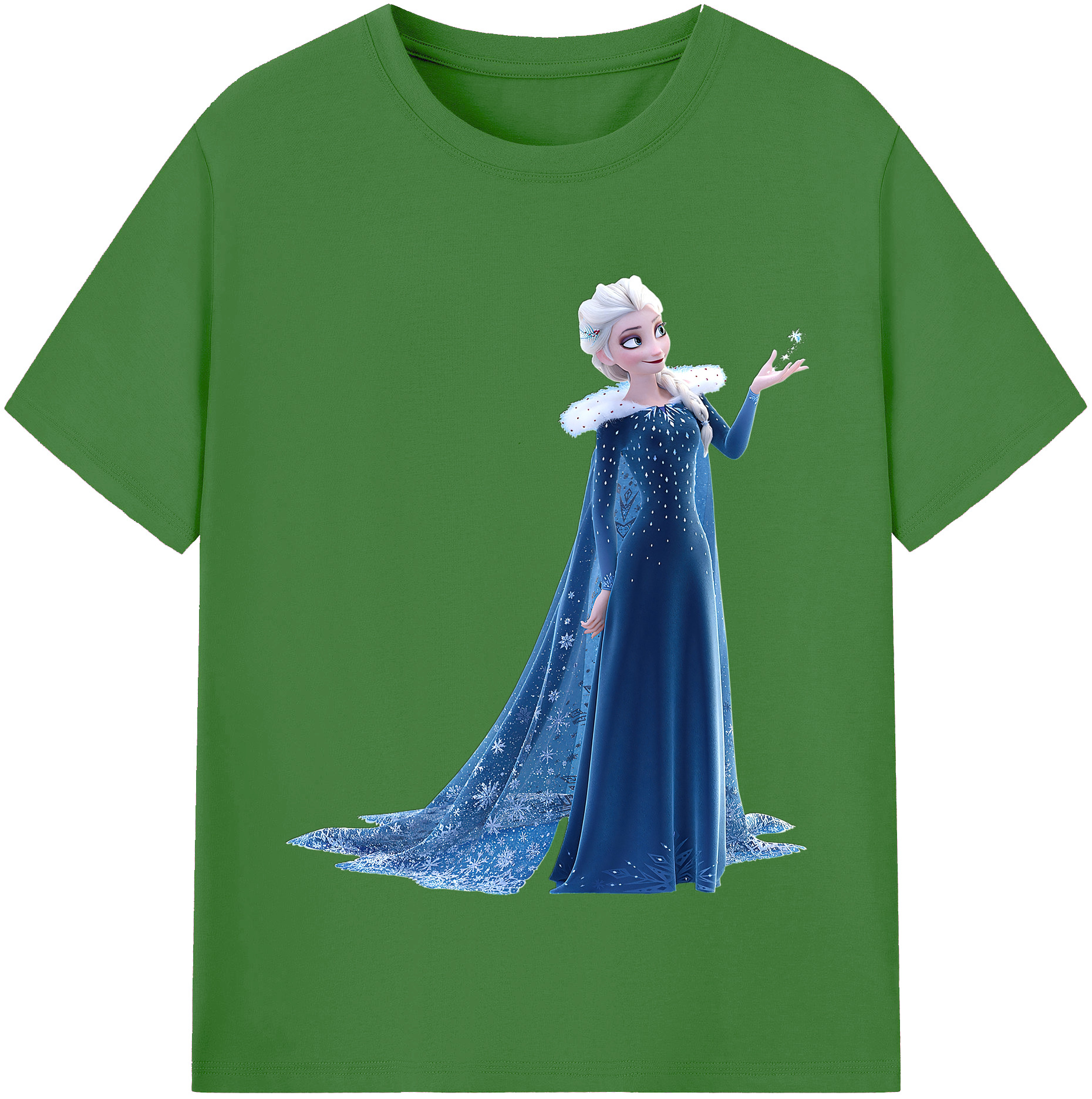 （画像用） アナと雪の女王 アンナ エルサ Frozen Anna Elsa レディースカジュアルプリントTシャツ（綿100％）